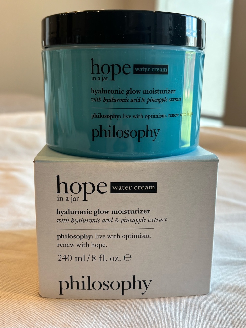 Philosophy Hope in a Jar Water Cream Hyaluronic Moisturizer Jumbo 8 oz NEW